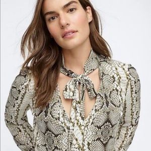 J Crew women’s drapery bow neck blouse